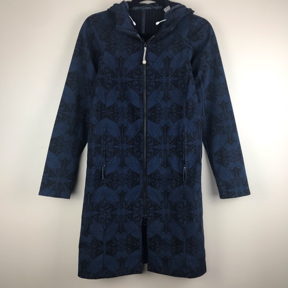 lululemon athletica Jackets & Blazers - Lululemon RARE Apres Rain Yoga Long Jacket Blue 2